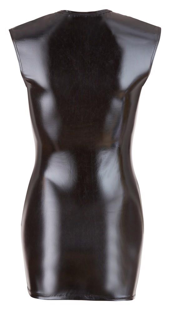 Rochie mini Cottelli PARTY cu aspect ud, neagră, cu fermoar, mărimea S