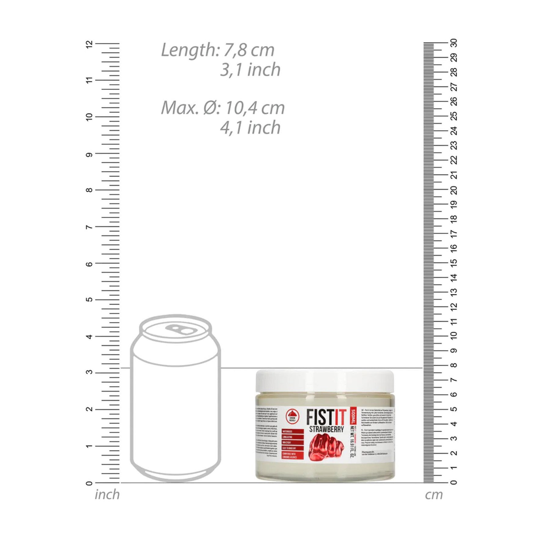 Lubrifiant Fist It Extra Gros cu Căpșuni 500 ml