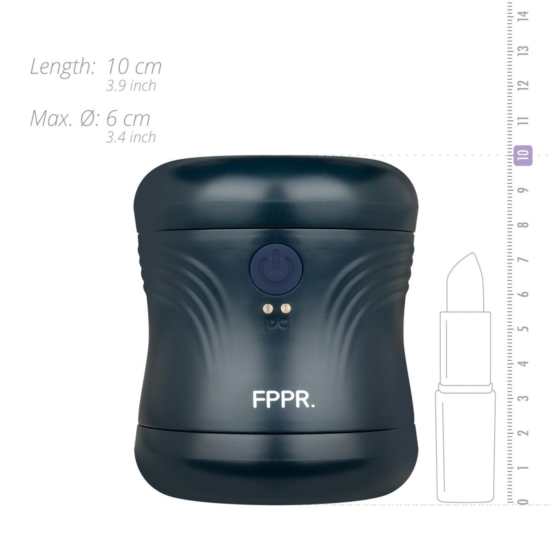 Masturbator vibrant FPPR albastru USB 10 cm
