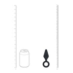 Dop anal din silicon cu buclă Levelz S negru 10cm