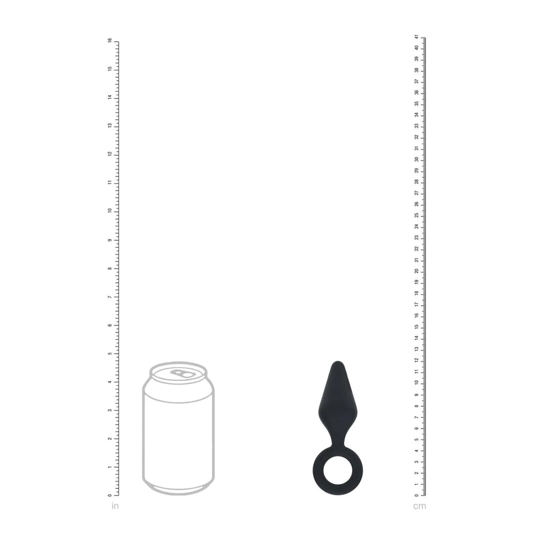 Dop anal din silicon cu buclă Levelz S negru 10cm