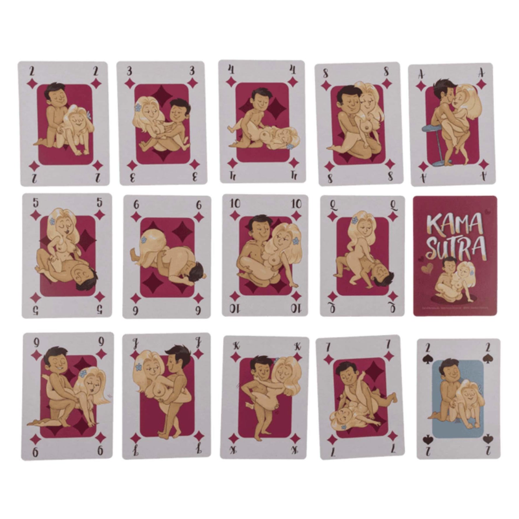 Cărți de joc Kama Sutra Comic Hai să jucăm împreună 54 de cărți