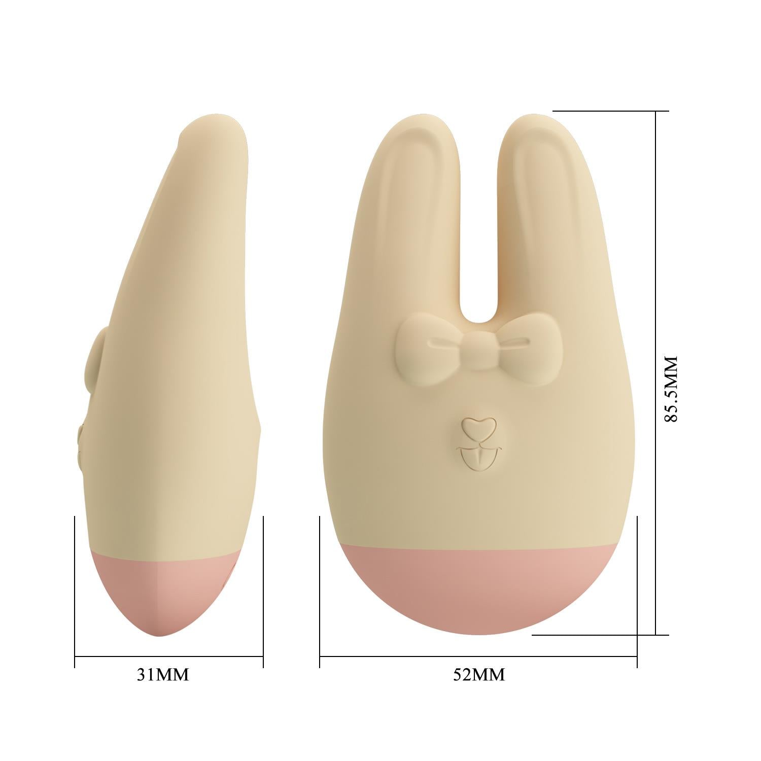 Vibrator compact Romance din silicon, tip iepuraș