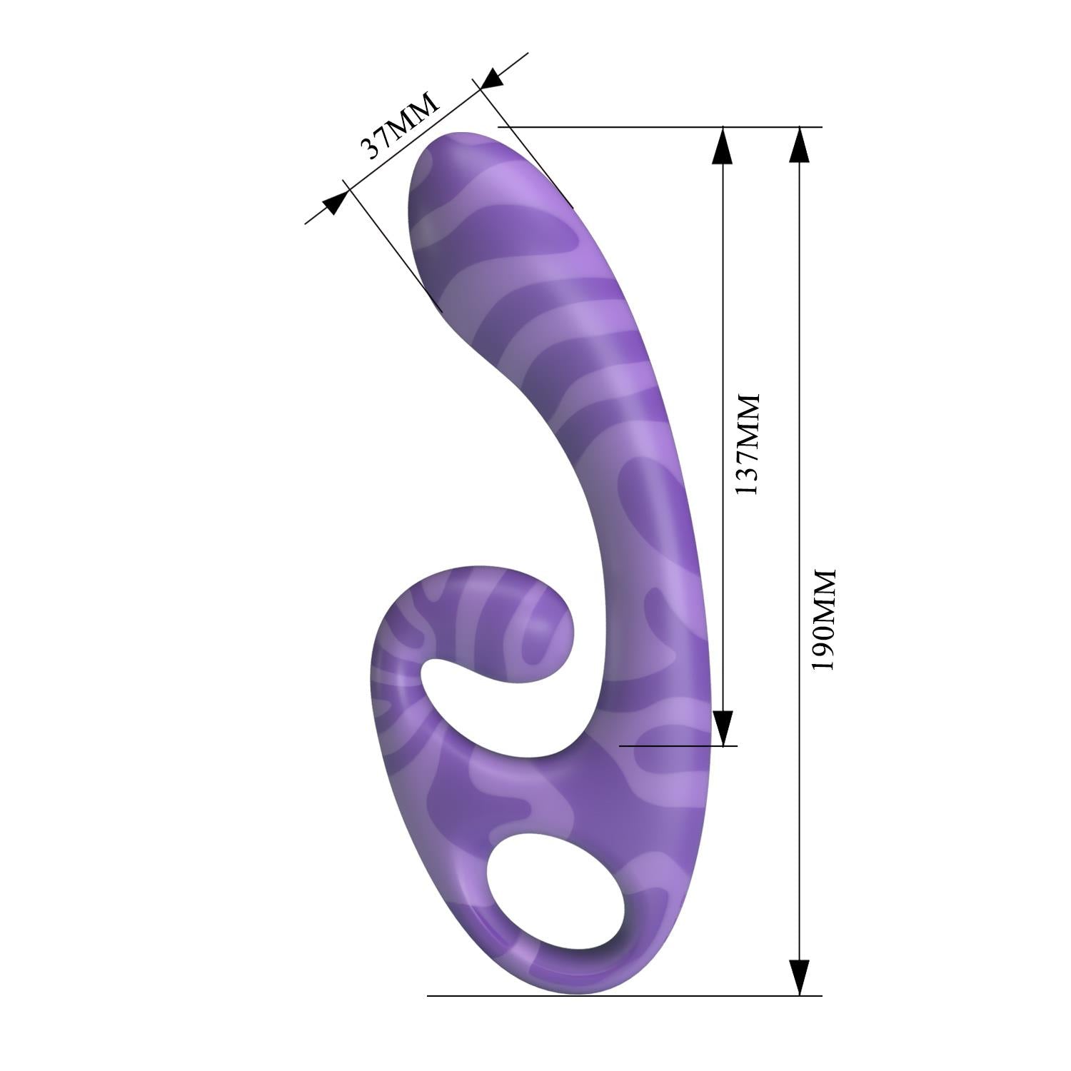 Stimulator clitoridian dublu din silicon violet Pretty Love Sumner