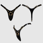 Ham universal cu strap-on Fabulos Strap-on-me negru strălucitor