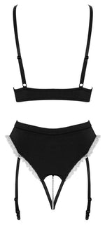 Set de servitoare fără bretele Cottelli Negru XL