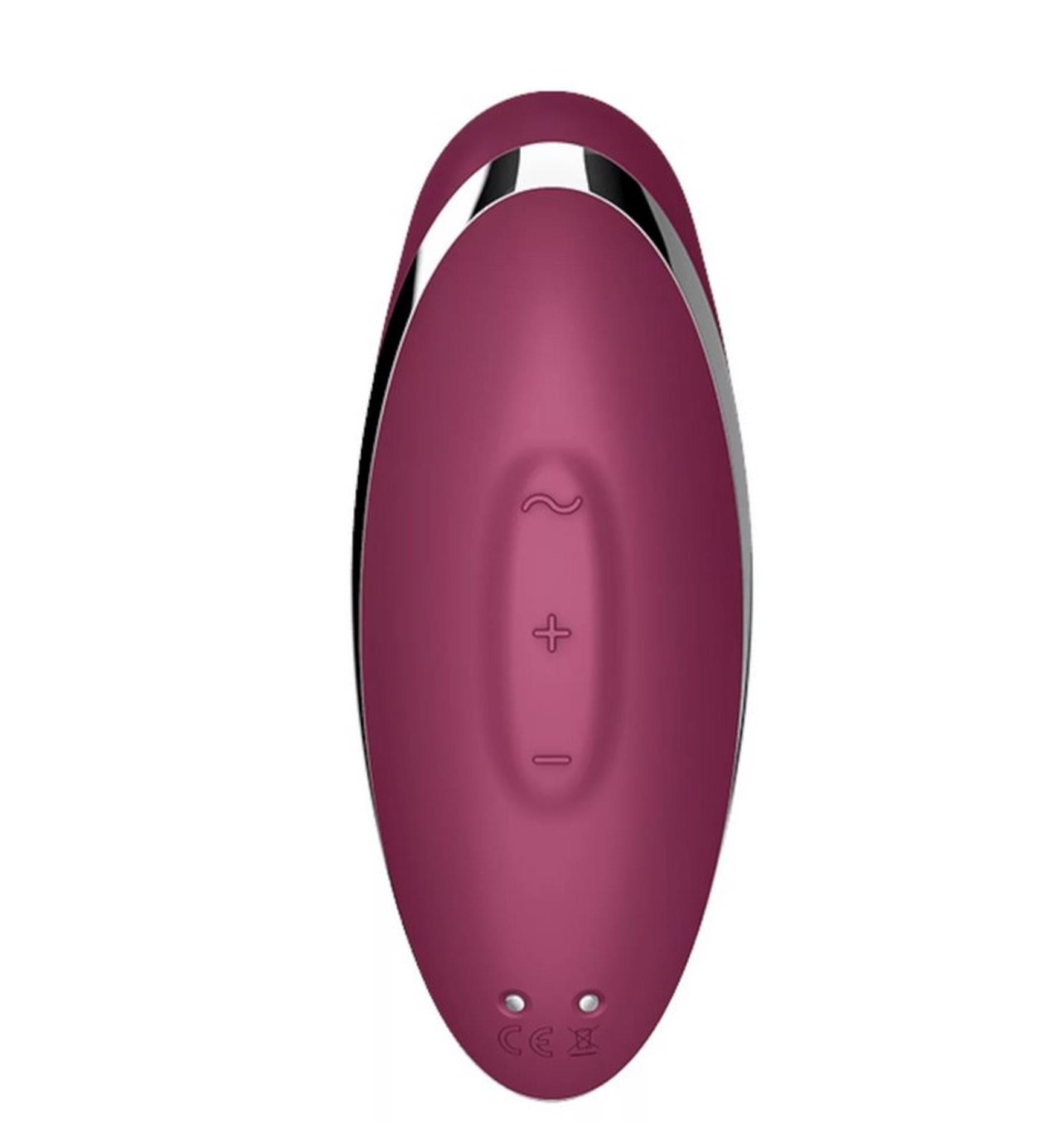Stimulator clitoridian USB Satisfyer Tap Climax 2 Roșu