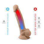 Dildo realist Silexd Model 1 din silicon, culoarea pielii, 20 cm