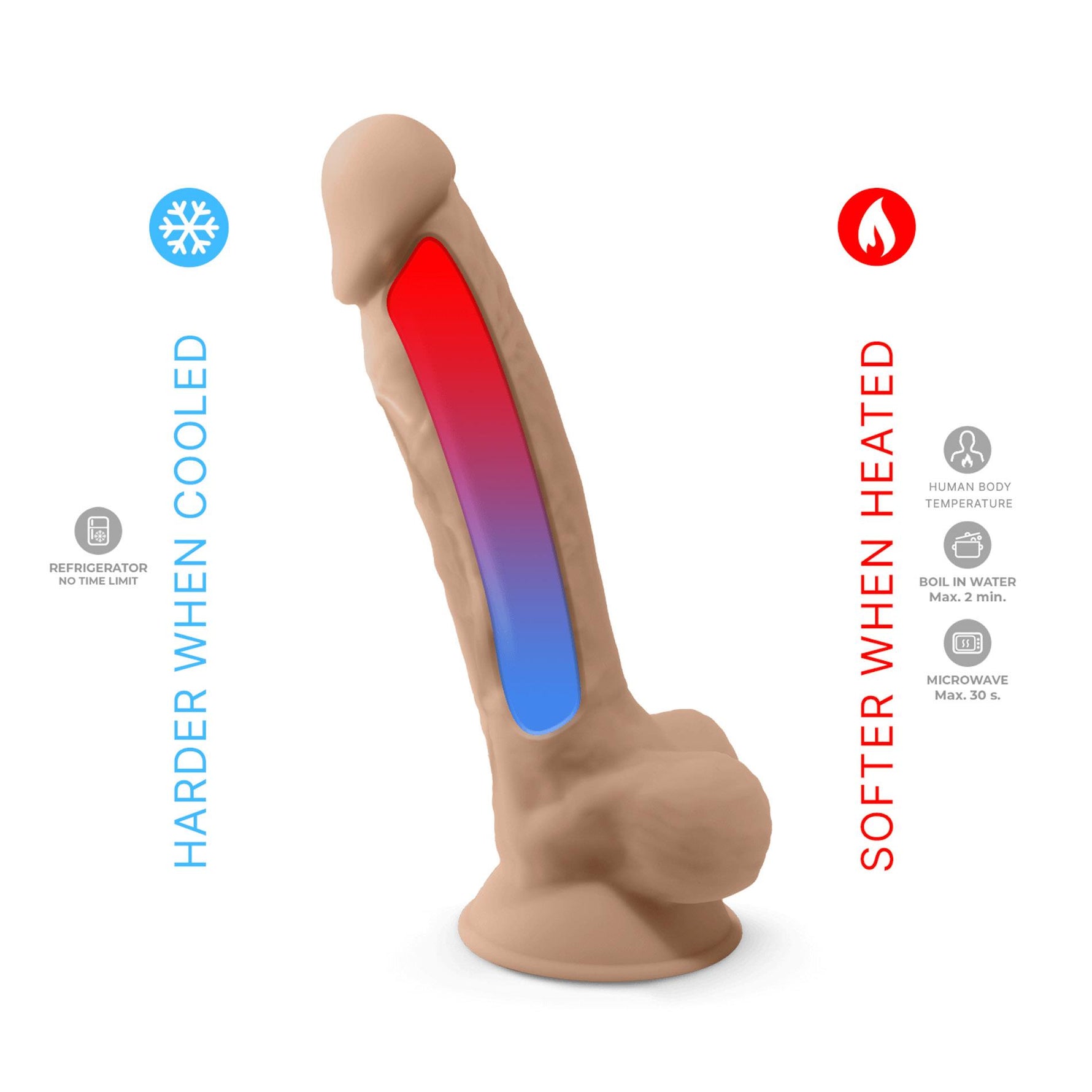 Dildo realist Silexd Model 1 din silicon, culoarea pielii, 20 cm