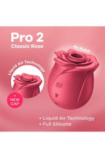 Stimulator clitoridian Satisfyer Pro 2 Classic Rose din silicon 7 cm