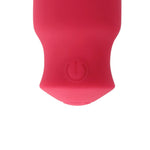 Vibrator Loveline din silicon cu con roșu, 7,7 cm