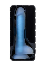 Dildo cu gel strălucitor Bruce Glow Blue 16.5 cm Beyond