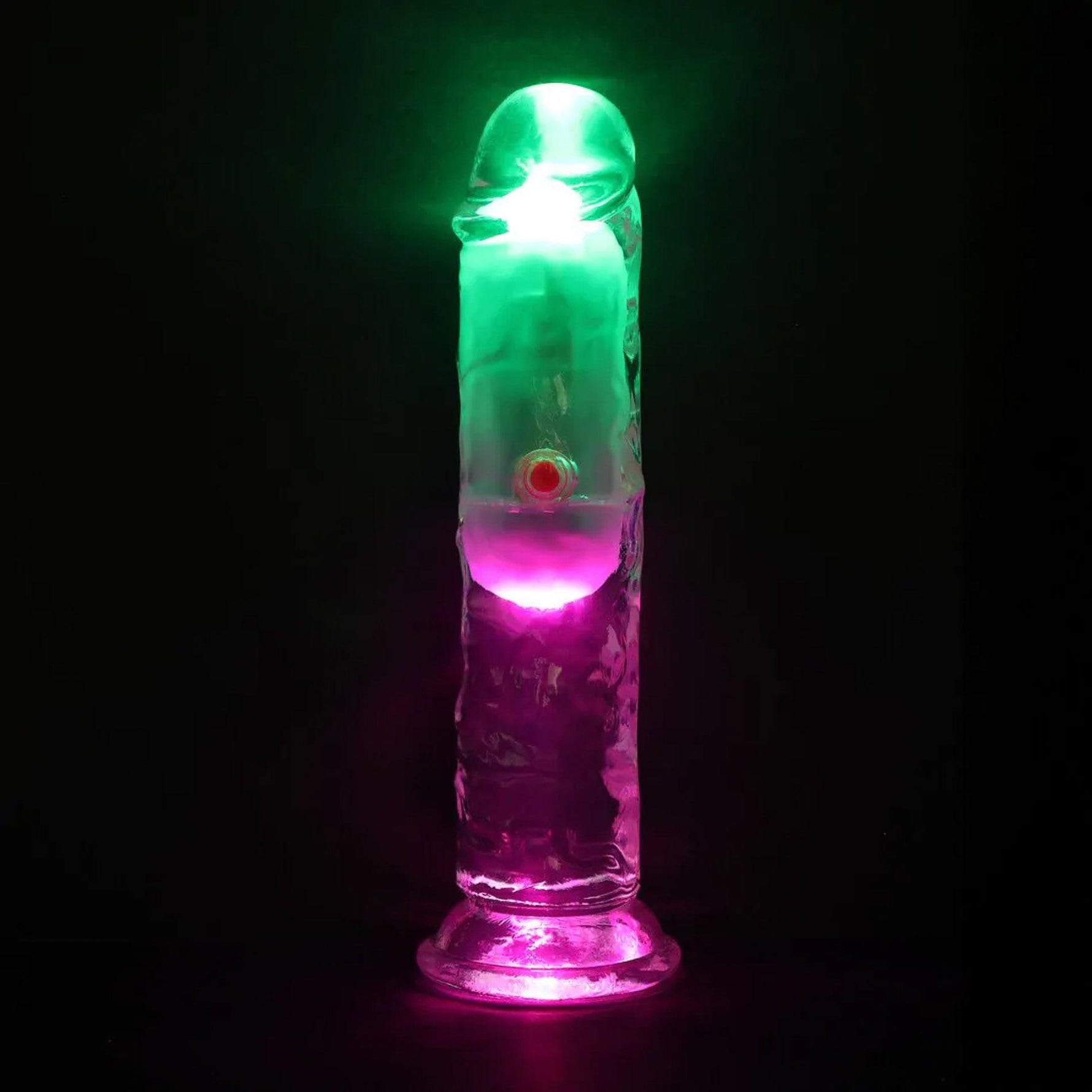 Vibrator LED RealRock Transparent TPE 16,5 cm