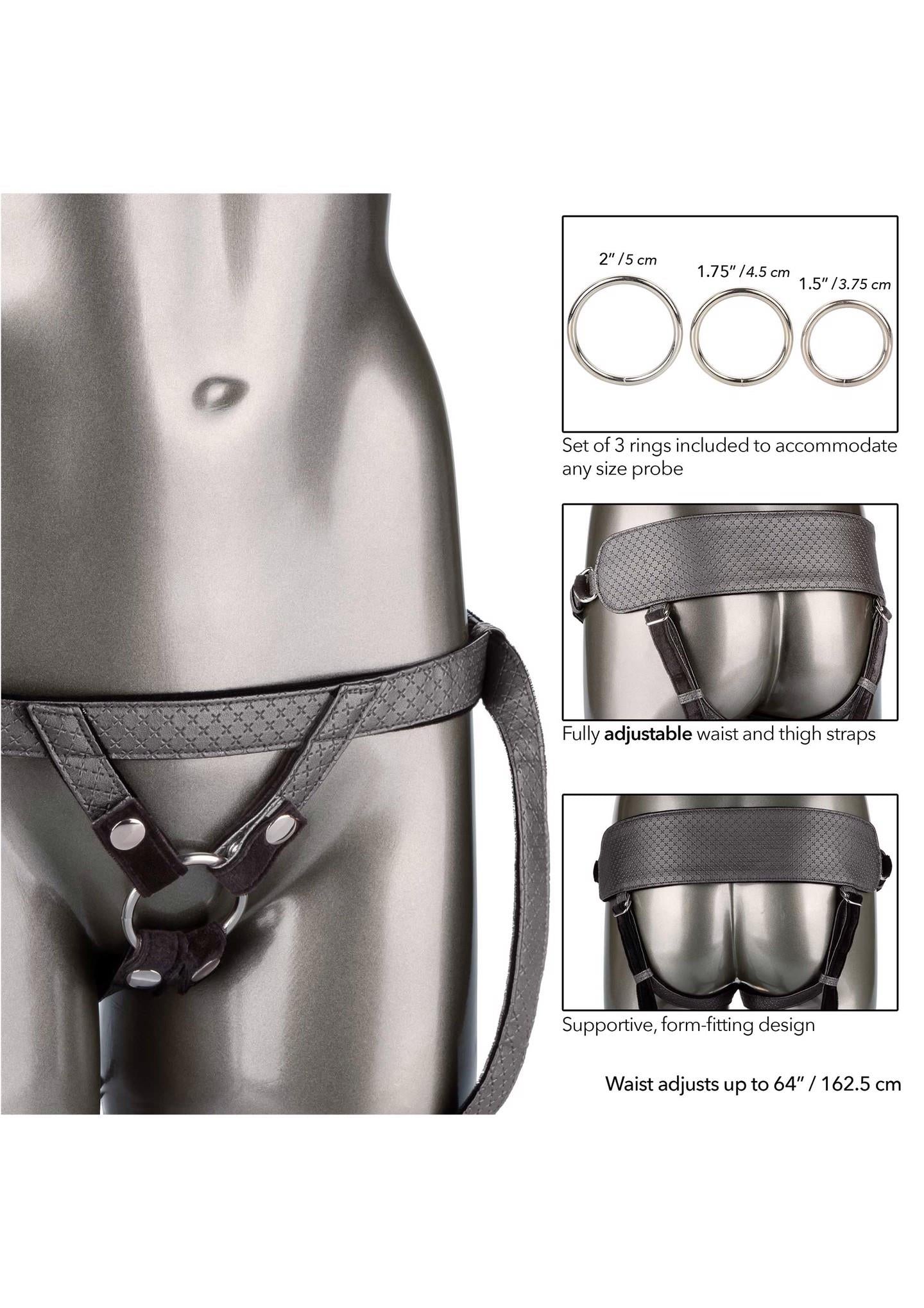 Curea vibratoare Royal Calexotics gri cu 7 funcții