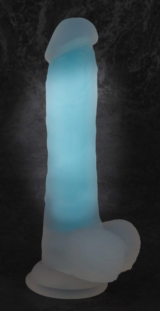 Dildo You2Toys din silicon, care strălucește în întuneric, 20,5 cm
