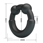 Inel pentru penis MECO Crazy Bull, din silicon super moale și impermeabil