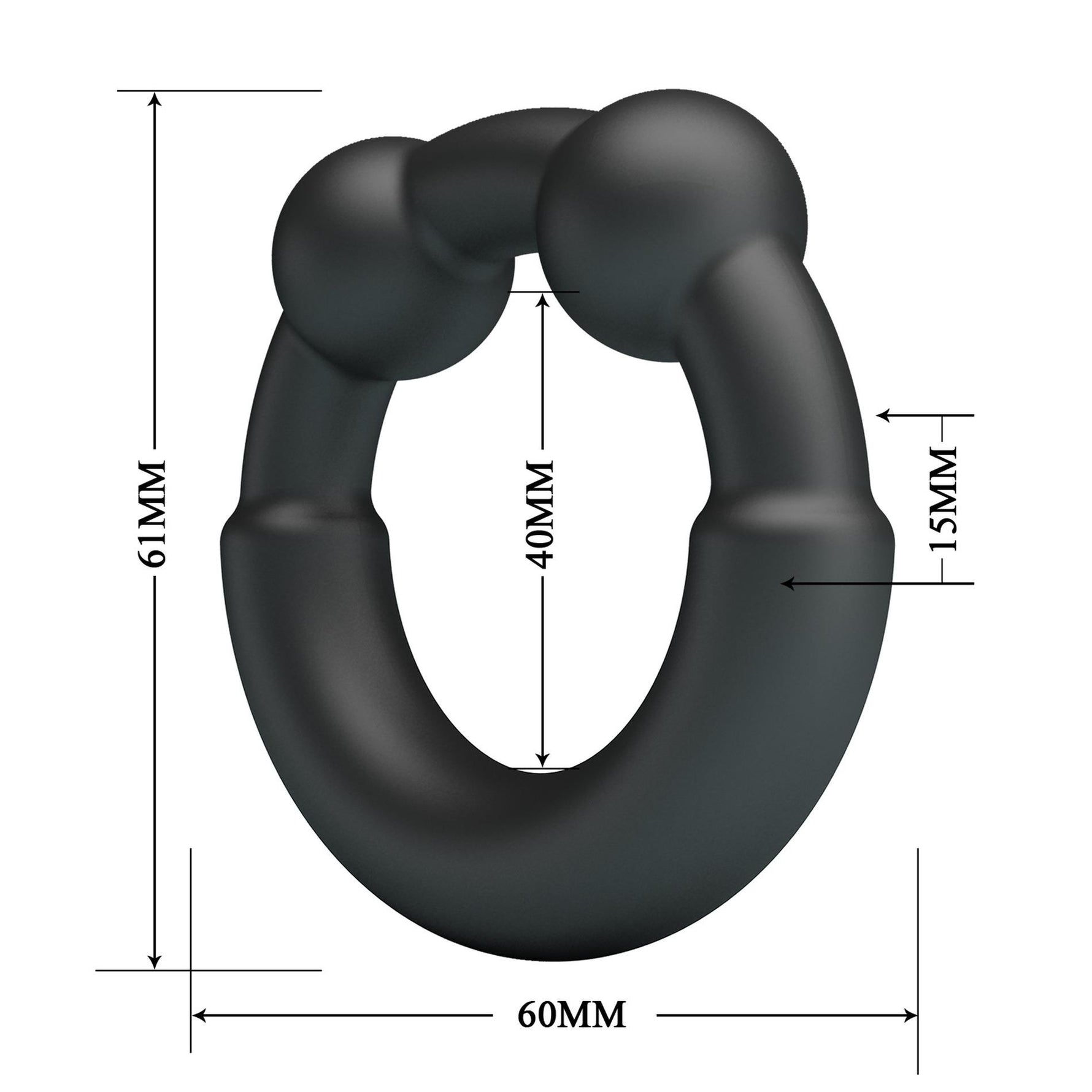 Inel pentru penis MECO Crazy Bull, din silicon super moale și impermeabil
