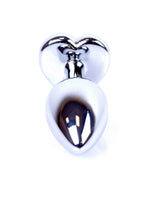 Plug anal cu inimă argintie, albastru deschis, MyLove Toys, 7 cm