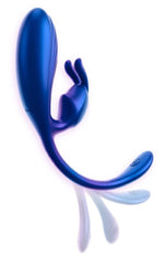 Vibrator metalic flexibil cu model iepuraș Sweet Smile, USB, 22 cm