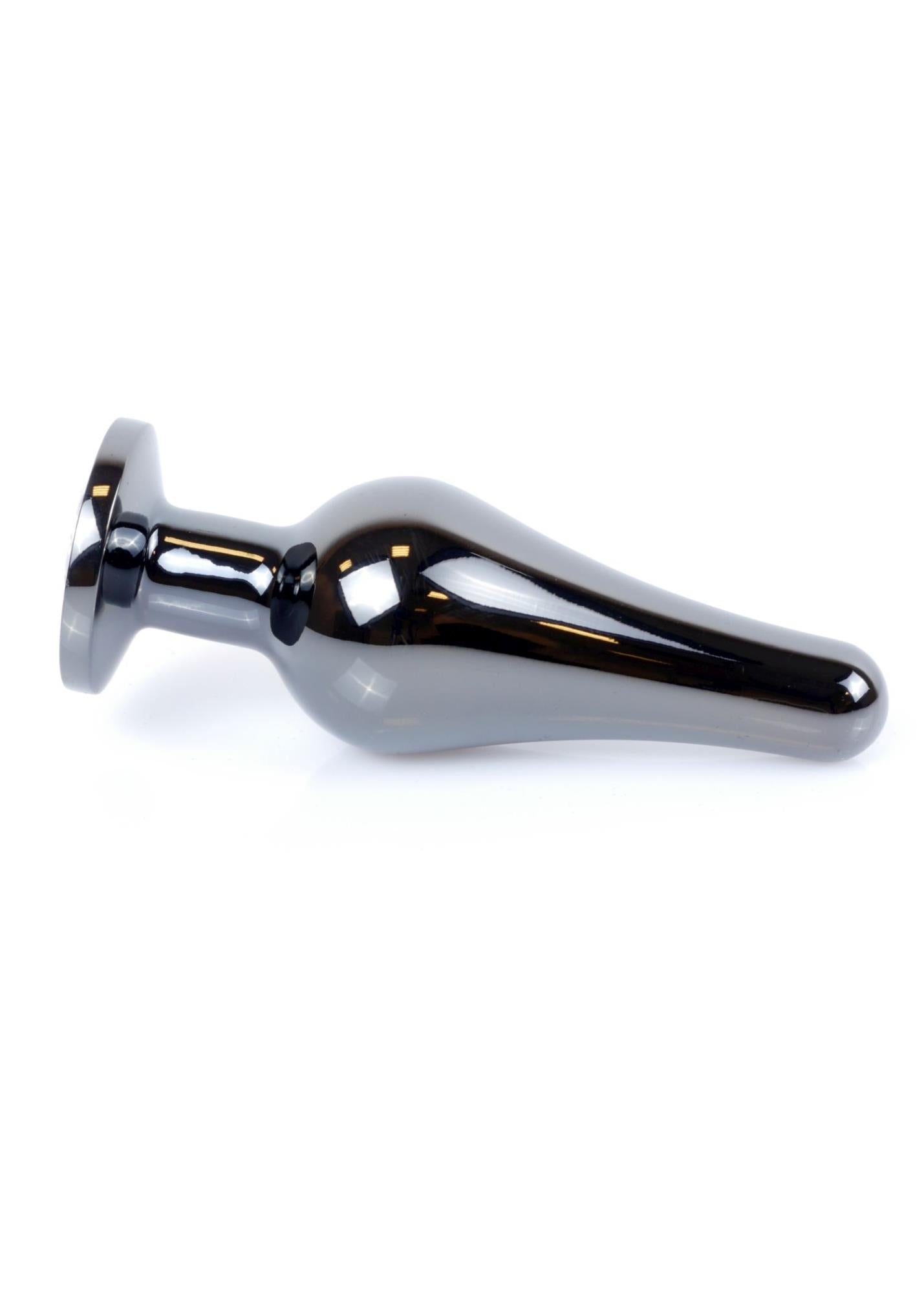 Bijuterii anale din oțel MyLove Toys de 9,5 cm cu diamant roz