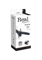 Proteză de penis Real Rapture neagră 20,5 cm cu testicule