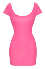 Rochie elastică Cottelli PARTY roz aprins M