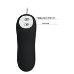 Dop anal vibrant Pretty Love din silicon, negru, 12 moduri, 8,5 cm