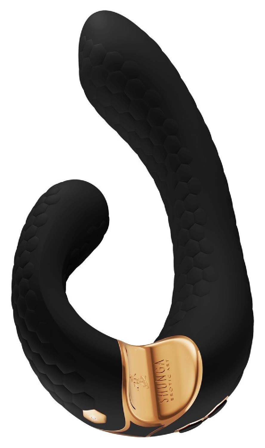 Vibrator Shunga Miyo Silicon Negru USB 18 cm