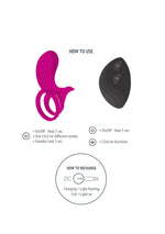 Inel stimulator pentru cupluri fuchsia