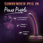 Dildo Temptasia Surrender Peg pentru începători din silicon, violet, 12 cm