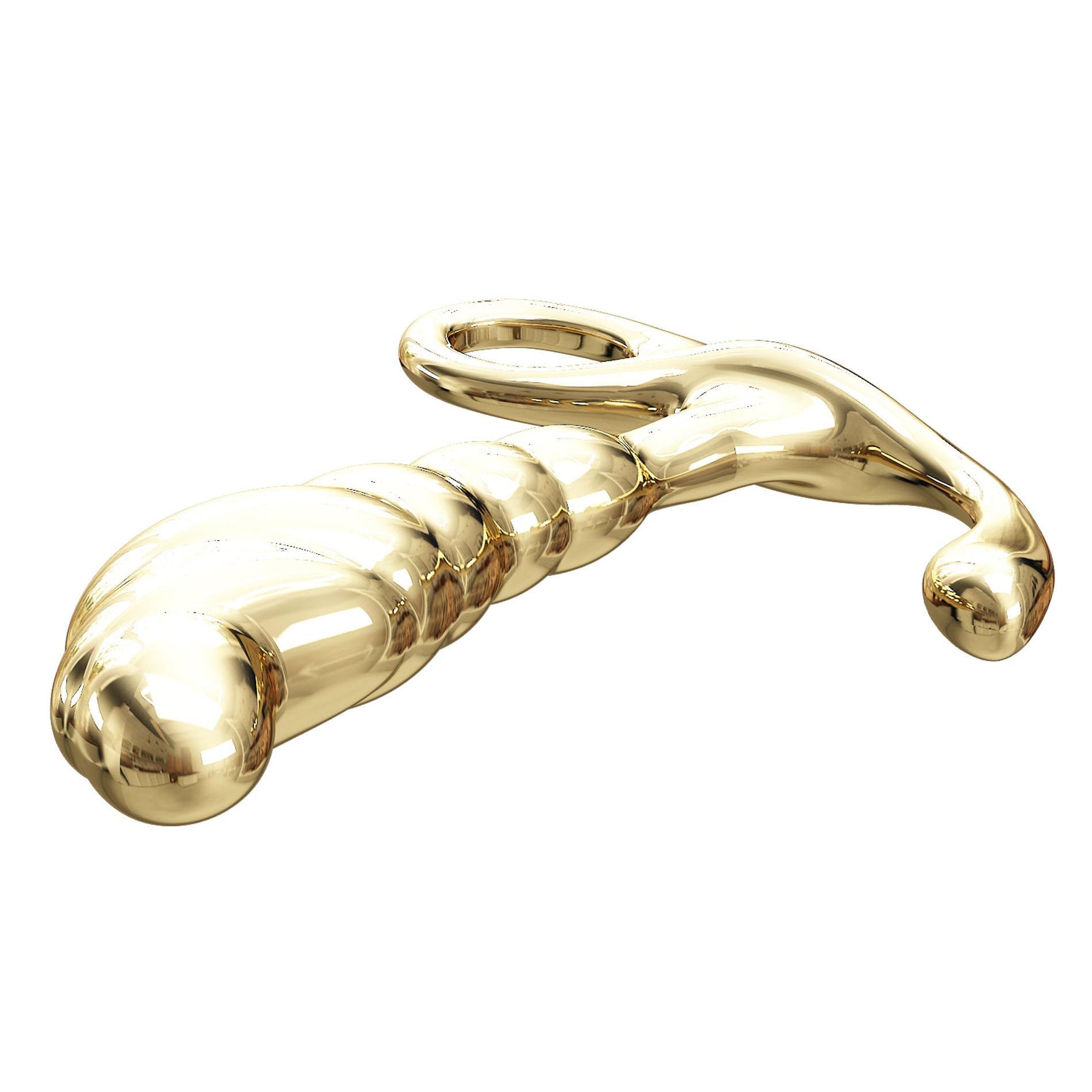 Masaj de prostată Pretty Love Jack din metal auriu