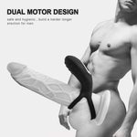 Inel vibrator dublu reglabil USB seria B cu telecomandă