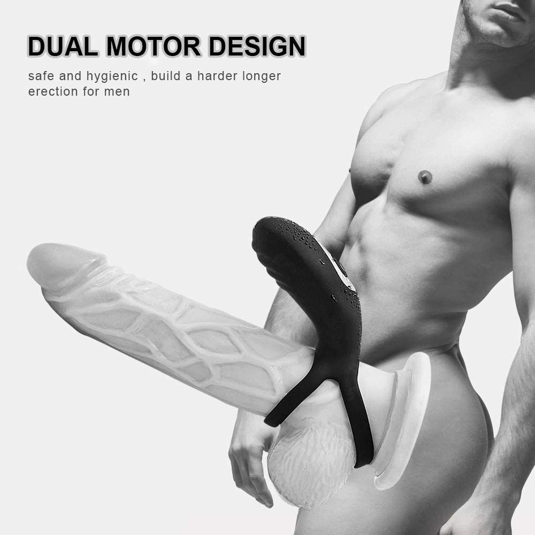 Inel vibrator dublu reglabil USB seria B cu telecomandă