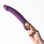 Vibrator realist Crushious Magnus Bend flexibil violet USB 22 5 cm