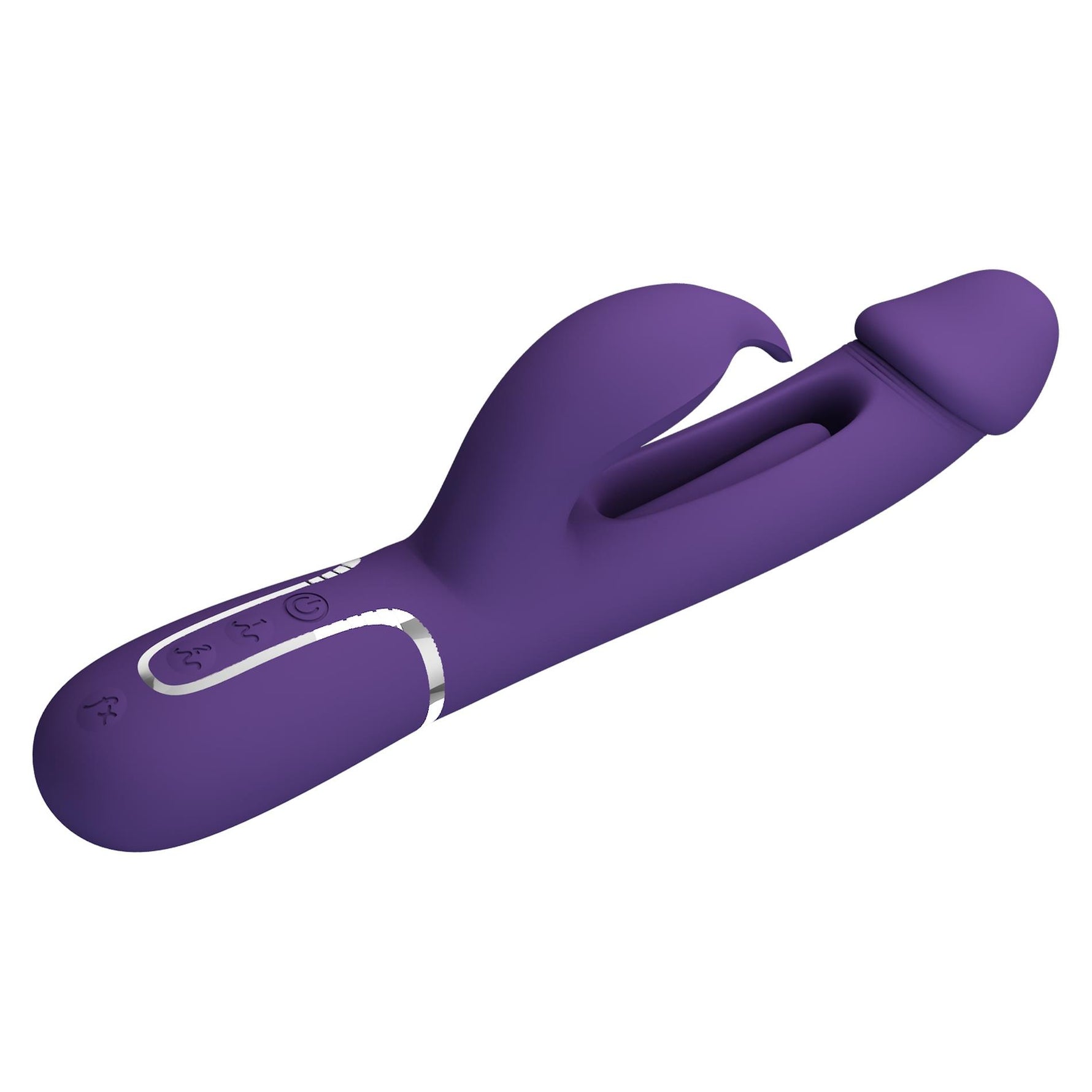 Vibrator Pretty Love Kampas cu model iepuraș violet, cu 7 funcții