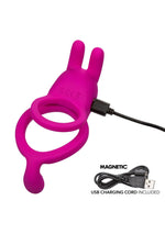 Inel vibrant Calexotics Iepuraș Ureche Roz USB