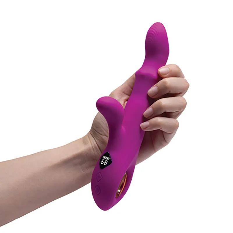 Vibrator Ares Fantasy Silicon USB pentru Punct G 23cm