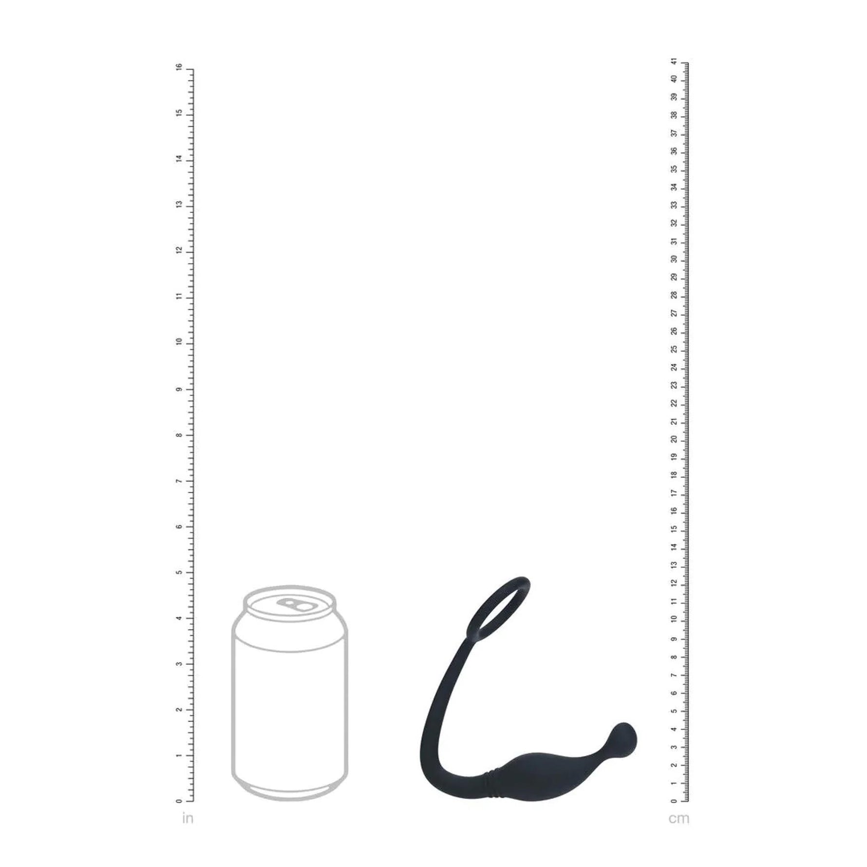 Inel de erecție din silicon cu stimulator de prostată Levelz S negru 11cm