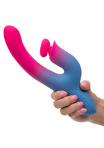 Vibrator Calexotics Thrusting Bunny Albastru USB 14 cm