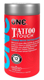 Prezervative texturate ONE Tattoo Touch, pachet de 12