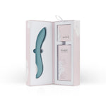 Vibrator Rose Bloom pentru punctul G, albastru, USB, 20 cm