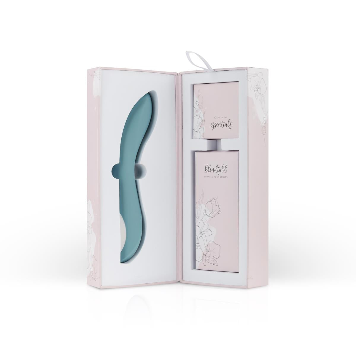 Vibrator Rose Bloom pentru punctul G, albastru, USB, 20 cm