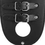 Centură de castitate Ouch din piele PU cu bretele, neagră, 110 cm