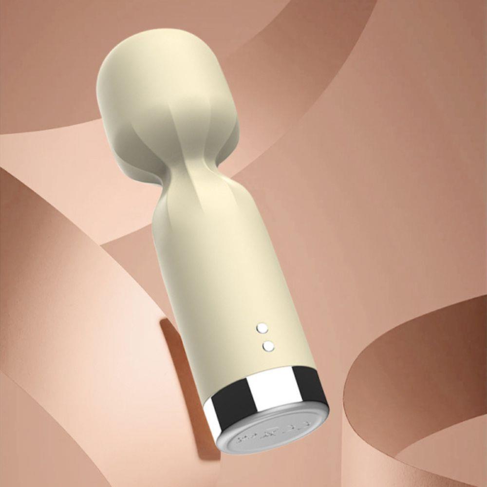 Vibrator compact Silk Pulse ecru, impermeabil 12 cm
