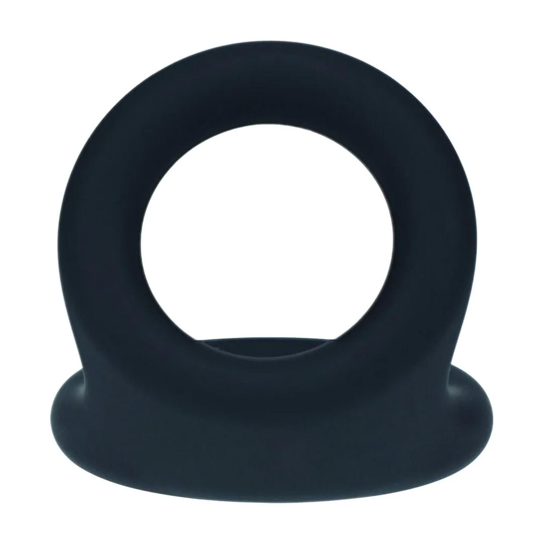 Inel dublu pentru penis Levelz din silicon, M, negru
