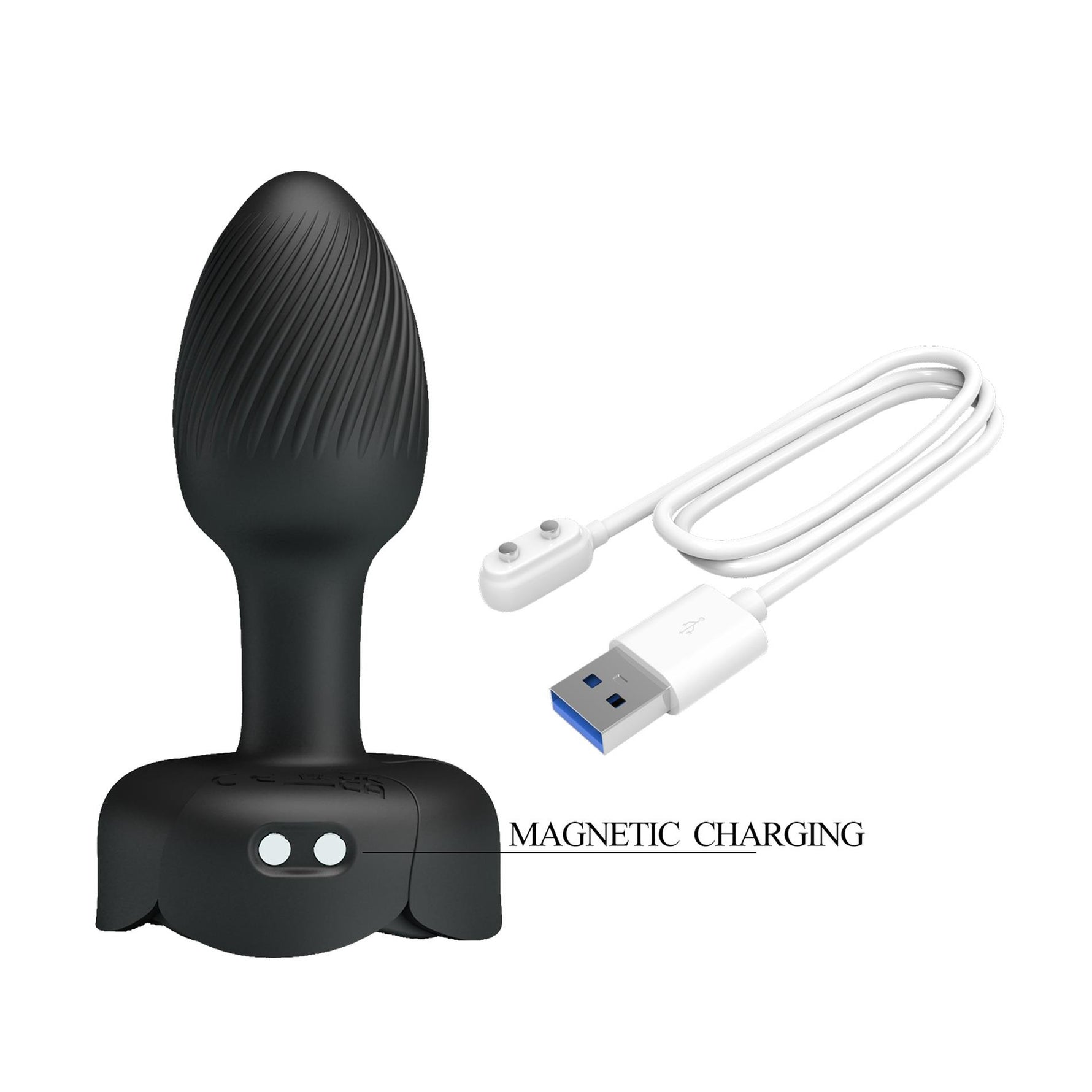 Plug anal vibrant cu LED din silicon Pretty Love Olman, 10 vibrații