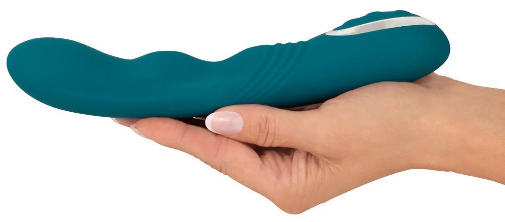 Vibrator rotativ Sweet Smile cu punct G, USB, 22,8 cm