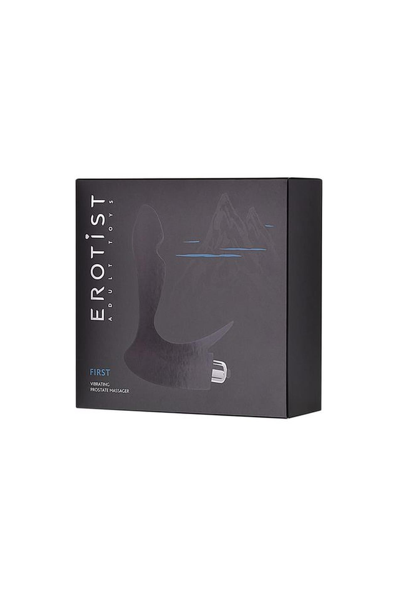 Masaj prostată Erotist din silicon negru 14 cm