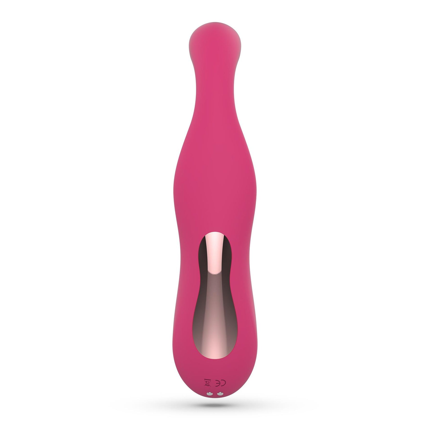 Vibrator Crushious Cyrano din silicon cu aspirație USB pentru punctul G, 18 cm