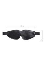 Mască BDSM Anonymous din piele PU neagră 26,5 cm